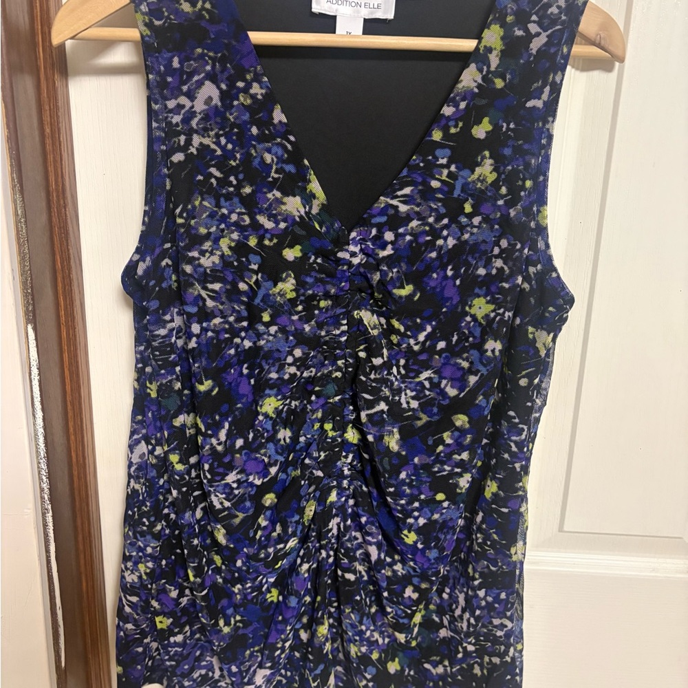 Addition Elle Black and Purple top